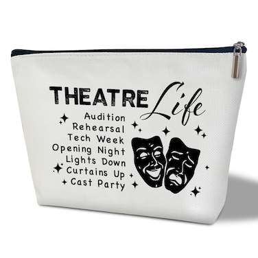 Theater Lover Makeup Bag - Theatre Life, Cosmetic Bag for Women Large Capacity Cosmetic Bag Appreciation Gift for Family, friends, Travel Accessories Organizer Storage Makeup Bag With Zipper -09