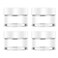 4 Pack 1oz Small Glass Containers with Lids, Tecohouse Glass Jars with White Lids &amp; Inner Liners, Mini Travel Toiletries Container for Slime, Makeup, Cream, Lotion, Cosmetic