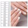 Semi Cured Gel Nail Strips, French White 20 PCS Gel Nail Stickers Required UV Nail Lamps Light Gel Nail Wraps Salon-Quality Long Lasting Easy to Use for Home Nails DIY