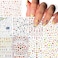 Fruits Nail Stickers for Girls,Strawberry&amp;Pineapple Nail Decals 3D Self-Adhesive Nail Stickers for Nail Art,Kids Nail Stickers Text Fragments Design Holiday Nail Stickers for Women(9 Sheets)