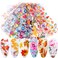 Fall Nail Art Stickers Maple Leaf Nail Foil Transfer Sticker Autumn Nail Art Supplies Flowers Maple Leaves Nail Decals Thanksgiving Nail Foils DIY Autumn Nail Stickers for Women Girls (10 Sheets)