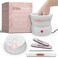 Willowash Electric Nail Soaking Bowl, Acetone-Proof Acrylic Remover Kit, Dip Powder Remover for Home Use, Heats for 50% Faster Removal