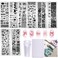 AddFavor Nail Stamper Kit 8pcs Nail Stamping Plates Flower Leaves Geometric Butterfly Image Nail Stencils with Silicone Stamp and Scraper for Women Girls Summer Nail Art Design Supplies Tools