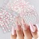 Flower Nail Art Stickers 3D Self Adhesive Pink White Nail Designs Nail Decals Nail Stickers Nail Art Supplies Pink Flower White Flower Nail Stickers for Nail Decorations Manicure Tips 30 Sheets