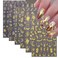 8 Sheets Gold Nail Stickers Flower Nail Decals for Nail Art 3D Self Adhesive Leaf Nail Art Stickers Spring Nail Designs Nail Art Supplies for Women Nail Manicure Decorations