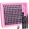 Wispy Lash Clusters Kit Natural Eyelash Clusters CC Curl Cluster Eyelash Extensions 132Pcs Individual Lash Extensions DIY Lash Extension Kit with Lash Bond and Seal and Remover Lash Kit by INSPEAUTY