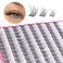 Natural Cluster Lashes Wispy CC Curl 9-11MM Mixed Lengths Eyelash Extension Individual 96 Pcs DIY Lash Extension at Home by Mavphnee
