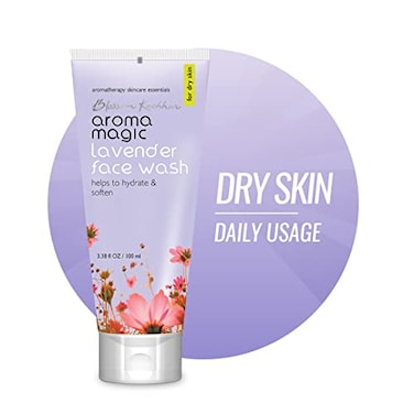 Aroma Magic Lavender Face Wash   Hydrates &amp; Softens Skin   Helps Prevent Aging   Soothing &amp; Refreshing Facial Cleanser   for Dry Skin   3.38 Fl Oz/100ml
