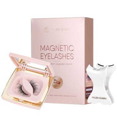 Dual Magnetic Eyelashes, Soft Magnetic Lashes Without Eyeliner, Reusable Lightweight Magnetic False Eyelashes with Applicator for Natural Makeup, No Need Glue