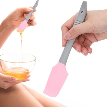 Silicone Non-stick Wax Spatulas, Hair Removal Waxing Applicator, Large Wax Sticks Spatula Reusable Scraper Hard Wax Sticks for Home Salon Body Use(pink)