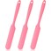 Mudder 3 Pcs Non-stick Silicone Wax Spatulas Hair Removal Sticks Applicator Reusable Hard Wax Scraper for Home Salon Body Use (Pink)