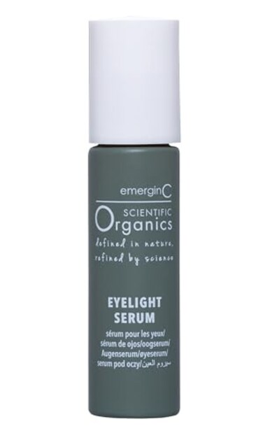 emerginC Scientific Organics Eyelight Serum - Roll On Eye Serum with Plant Stem Cells + Hyaluronic Acid to Combat The Appearance of Dark Circles + Puffiness (0.34 oz, 10 ml)