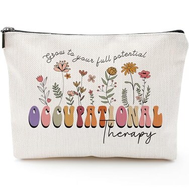 Occupational Therapy Gifts - Inspirational Cosmetic Bags for Girls &amp; Women, Grow to Your Full Potential