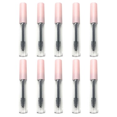 FOMIYES Empty Mascara Tubes with Wand: 10Pcs 5ml Refillable Mascara Containers for Castor Oil DIY Cosmetic Pink
