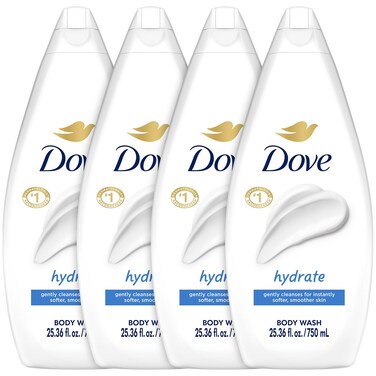 Dove Body Wash Instantly Reveals Visibly Smoother Skin Gentle Exfoliating Effectively Washes Away Bacteria While Nourishing Your Skin 22 oz 4 Count