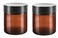 2PCS 120ML 4-Ounce Round Amber Glass Jars Large Capacity Empty Refillable Cream Jars Cosmetic Containers with Black Lids And Inner Liners for Lotions Body Scrubs &amp; Balms