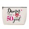 50th Birthday Gifts for Her Makeup Bag Cosmetic Bag Funny 1975 50th Birthday Gifts Travel Organizer Toiletry Bag Cool Gifts for 50 Year Old Woman Mother Sister Aunt Birthday Anniversary Mother's Day