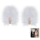 2 Pcs Feather Hair Clip Party Hairpins Fascinators Hair Barrettes Elegant Hair Accessory White