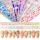 DANNEASY 150 Sheets Nail Foil Nail Transfer Foil Stickers Nail Art Decals Starry Sky Laser Flower Leopard Print Nail Design Nail Art Foil for Larger, Longer Gel Nails