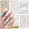 Insect Animals Nail Art Adhesive Sticker 3D Self-Adhesive Nail Decals Art Design Holographic Bee Butterfly Owl Peacock Nail Art Sticker Decoration for Women Manicure Tips Acrylic Nails Art Supplies