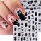 Cat Nail Sticker Black Animal Nail Decals 4Pcs Self-Adhesive 3D Cute Stickers Kawaii Cartoon Animal Self-Adhesive Nail Decals Black Nail Stickers for Nail Art Supplies for Women Nail Art Decorations