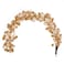 Gajra Artificial Flower Hair Bun Accessories Indian Handmade Hair Ornament for Women Partywear Marriage Mehndi Festival Gifting (Gold and White)