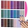 SILPECWEE 20 Sheets Dark Solid Color Nail Wraps for Women Nail Polish Strips Gel Nail Strips Self Adhesive Nail Sticker Fingernail Stickers Stick on Nails Accessories with 1pc Nail File