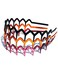 3 Set Zig Zag Plastic Sharks Tooth Hair Comb Headband Hair Hoop for Women Men, 90s Zigzag Headband Hair Accessories (1 Black +1 Brown +1 Violet)