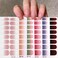 6 Sheets Full Wraps Gel Nail Stickers Gradient Designs Nail Polish Strips Full Nail Wraps Self-Adhesive Orange Pink Gel Nail Strips Green Blue Red Nail Polish Stickers for Women Girls Manicure Designs