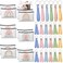 Abbylike 30 Set Inspirational Gifts Bulk 30 Rainbow Canvas Makeup Bag for Women Motivational Quotes Cosmetic Bag with Zipper 30 Rainbow Silicone Keychains for Thank You Teacher Employee Appreciation