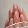 Press on Nails Medium Fake Nails Pink Gradient Nails Press ons Translucent Glue on Nails Coffin Acrylic Nails Cute Stick on Nails for Women 24Pcs