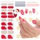 EBANKU Christmas Cured Gel Nail Strips, 20 Stickers Nail Gel Polish Strips Snowflake Star Christmas Nail Polish Stickers for Women Girls DIY Nail Art (UV/LED Lamp Required)