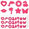 360pcs Tanning Stickers, 8 Styles Sunbathing Sticker Self Adhesive Heart Star Lips Butterfly Cherry Coconut Dolphin Sun Tan Body Tattoo Stickers Decals for Summer Beach Accessories (Rose Red