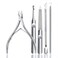 5PCS Cuticle Trimmer with Cuticle Pusher,Cuticle Kit Cuticle Nippers Manicure Set Pedicure Tools Nail Tools Professional Cuticle Cutters for Nails Professional Manicure and Pedicure Set Nail Care Kit