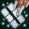 Snowflake Nail Art Glitter Sequins Winter Nail Charms 6 Grids, Holographic Laser Xmas Snowflake Nail Decals Winter White Flakes Nail Art Design Shimmering Sequins for Women Christmas Decorations