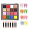 Nail Pigment Palette Solid nail Powder Set Ombre Nail Powder For Nail Art Manicure DIY Accessories 16 Colors (A)