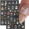 5D Embossed Christmas Nail Art Stickers Decals Self-Adhesive 5D Glitter Cute Relief Snowflake Winter Holiday Nail Supplies Nail Art Design Christmas Tree Nail Stickers Decoration Accessories 2 Sheets