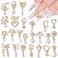 Charms Metal Alloy 3D Luxury Gold Nail Diamonds Rhinestone Crystal Nail Studs Manicure Jewelry for Crafts DIY Nail Art Tip (Pendant)