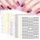 DANNEASY 8 Sheets Small Number Nail Art Stickers for Women Kids Girl Number for Nails Self Adhesive Nail Stickers Number Nail Decals 3D Nail Design Nail Decoration