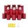Kesell Empty Essential Oil Roller Bottles, 5ml Red Glass Roll-on Bottles with Stainless Steel Roller Balls, Small Portable Travel Perfume Container, Pack of 10