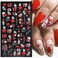 Valentine's Day Nail Art Stickers 5D Embossed Red Heart Nail Decals Red Love Mail Cute Cartoon Dog Bear Valentine Nail Designs Sticker Relief Nail Art Supplies for Women Girls DIY Nail Art Decoration