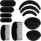 11 Pieces Sponge Volume Hair Bases Set Bump it Up Inserts Styling Tools Bump Up Combs Clips Sponge Hair Bun Updo Accessories for Women DIY Hairstyles(Black)