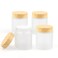 4 Pack 100g/3.4oz Frosted Glass Cream Jar Empty Sample Jar Cosmetic Containers Refillable Travel Pot Jar With Leakproof Lids For Lotion Cream Cosmetics Ointments