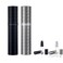 Travel Refillable Perfume Atomizer 0.17fl.oz/5ml. Cologne Pocket Recyclable Portable Sprayer Bottle. Mini Scent Pump Case Dispenser Perfume Container (BLACK+GREY)
