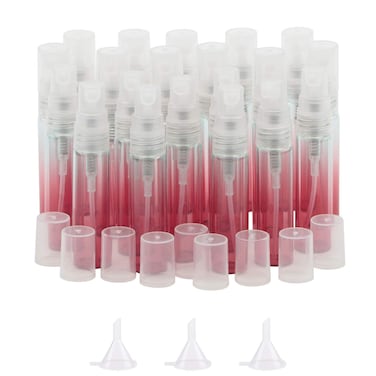Kesell Empty Spray Bottles 20 Pieces of 5ml Glass Sprayer Gradient Color Perfume Glass Bottle Fine Mist Bottle for Cleaning Travel Essential Oil Perfume