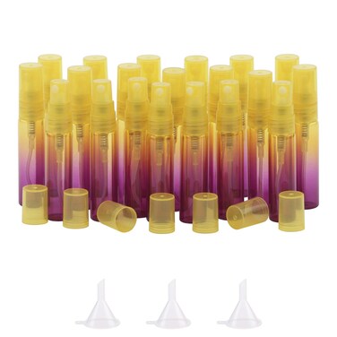 Kesell 20 Pieces 5ml Mini Spray Bottles Glass Perfume Atomizer Empty Refillable Fine Mist Spray Bottle Container Small Sample Vials for Travel, Essential Oils, Perfume