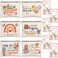 WorldBazaar 6 Sets Teacher Appreciation Gifts Makeup Bags Teachers Day Gift Pouch Pencil Bag Blessing Card Keychains Cosmetic Bags