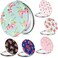Vicenpal 6 Pieces Rose Pattern Pocket Mirrors for Women Small Mini Compact Mirror for Purse Magnifying Travel Makeup Portable Folding Small Looking Glass Gift for Students Teacher Friend