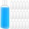 Domensi 24 Pcs 6.8oz Plastic Bottle Squeeze Containers with Disc Cap Travel Bottles Reusable Empty Toiletries Shampoo Refillable Travel Containers for Shampoo Lotions (White)