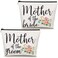 Weewooday 2 Pack Mother of the Groom and Bride Gifts Makeup Bags Floral Canvas Cosmetic Travel Toiletry Bag for Mom Mother in Law Wedding Engagement Gift